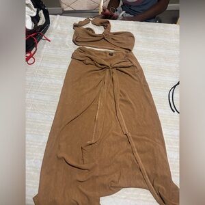Elegant‎ Brown Women's Skirt set